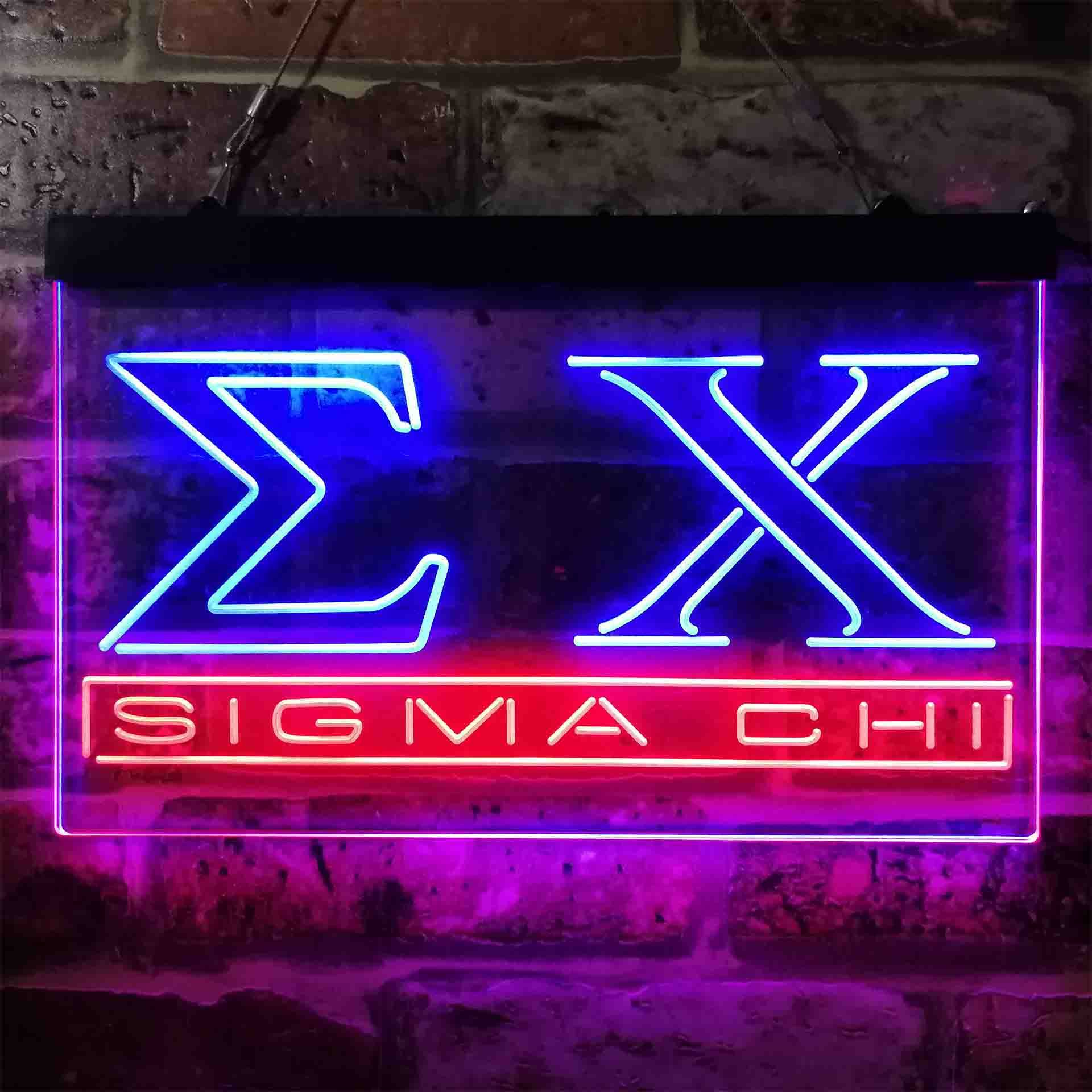 Sigma Chi Symbol Dual LED Neon Light Sign